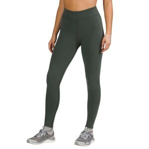 Lululemon Keep the Heat Thermal High-Rise Legging 28" Green Base Layer Sz S